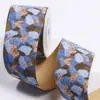 Cinta de sarga impresa con puntos de ola inglesa de flores de un solo lado para lazos de bricolaje, accesorios para el cabello, puntera de cordón de zapato, decoración de sombrero