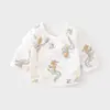 Chaqueta Acolchada de Medio Espalda para Bebé Recién Nacido, Ropa Interior Cálida, Estilo Otoño e Invierno Sin Costuras, Top Delgado de Algodón de Estilo Monje de 40g para Bebés