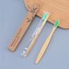 Cepillo de Dientes de Bambú Biodegradable Transfronterizo de Comercio Exterior Hotel Cepillo de Dientes de Bambú de Papel Kraft Ecológico para Adultos Cepillo de Dientes de Bambú de Cerdas Suaves con Carbón Activado