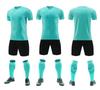 Conjunto de uniforme de futebol para alunos do ensino fundamental e médio crianças adultas uniforme de treinamento de futebol uniforme de equipe de competição de manga curta camisa esportiva estudantil