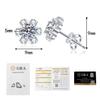 Pendientes de Plata de Ley S925 con Moissanita de Copo de Nieve Xiaohongshu Douyin Venta Caliente Transfronteriza Pendientes Versátiles de Lujo Accesible de Alta Gama para Mujer