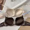 Lencería Sexy de Estilo Puro Deseo para Mujer Conjunto Push-up Soporte Lateral Anti-Caída Estampado de Leopardo Para Pechos Pequeños Para Verse Más Grandes Mujeres
