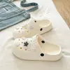 Sandalias Retro Japonesas para Exteriores con Estampado de Puntos y Estrellas, Zapatos Birken de EVA, Sandalias Versátiles de Punta Cerrada para Personas Perezosas, Crocs para Mujer