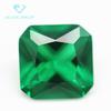 Atacado quadrado verde nano pedra nua sintética pontiagudo fundo Princesa Quadrado chanfrado carro flor Esmeralda Nano