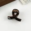 4,5cm Simples Estilo Ins Fashionável Design Versátil Primavera Cor Sólida Pintura Assada '' Caractere Cruz Fio Presilha de Cabelo Acessório de Cabelo Presilha de Garra