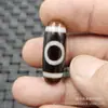 Ágata Profundamente Translúcido, Cuenta Dzi de Un Ojo, Cuentas Sueltas de Jade, Ágata, Cuentas de Cielo y Tierra, Cuentas Cilíndricas, Cuentas para Accesorios de Joyería de Pulsera