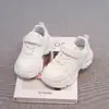 Zapatos Deportivos para Niños Superficie de Cuero Casual Versátil Zapatos para Correr para Niños Malla Zapatos Blancos Transpirables Suela Suave Zapatos de Papá