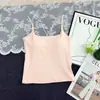 Camisole de Alça Dupla Estilo Novo Puro Desejo para Mulheres, Camada Base Sexy com Bojos, Lingerie Costurada com Costas Bonitas para Mulheres