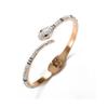 Pulsera Anillo Serpiente Espíritu Transfronterizo Europeo y Americano Acero Inoxidable Incrustado de Diamantes Personalidad Nicho Lujo Ligero Alta Gama Resistente al Color Pulsera para Mujer