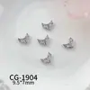 Accesorios Premium de Zirconia para Uñas, Lujo Ligero Estilo Francés, Brillantes Decoraciones de Diamantes para Uñas Portátiles en Forma de Arco Creciente con Diamantes Completos en el Lateral