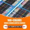Marcador Acrílico Doble Punta Más Vendido de Amazon Set de Marcadores Apilables Extraíbles Pincel Especial para Pintura de Estudiantes