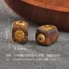 Plata 925 Chapada en Oro Cuentas Barril de Madera de Águila Natural Cuentas Espaciadoras Parche Cuentas Sueltas Accesorios para Joyería Hecha a Mano DIY Pulsera Accesorios de Juego Cultural
