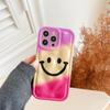 Capa Colorida Smile Japonesa e Coreana para Celular Apple 14Promax para iPhone 13 Fofa 12 Plissada Smiley Case 11