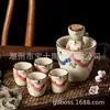 Conjunto de Presente de Saquê com Frasco e Copos, Recipiente de Vinho Cerâmico Estilo Antigo, Novo Estilo Chinês