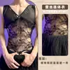 Lobe Roupa Íntima Sexy Body Preto Masculino Renda Apaixonada Alça Transparente Traje Sedutor Slim Fit Plus Size Uniforme