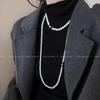 Lujo Ligero Luz Fuerte Collar de Perlas Shijia 2025 Nuevo Popular Hebilla Magnética Cadena Clavicular Accesorios Cadena Suéter para Mujer Otoño e Invierno