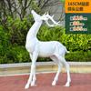 Adornos de Ciervo Sika Simulado para Exterior Jardín de Patio Parque Forestal Escultura de Fibra de Vidrio de Ciervo Modelo de Plaza Animal Simulado