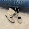 Tallas Grandes 41 a 43 Suela Suave Cómodas para los Pies Botas Apiladas Mujer Otoño Estilo Ballet Botines para el Trabajo Adelgazantes Retro Botas de Mujer