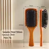Em estoque Pente Feminino Doméstico Pente com Cápsula de Ar Bambu Cerdas de Porco Pente com Almofada de Ar Pente Anti-estático para Cabelo Pequeno Portátil