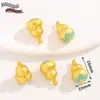 Estilo Chino Tradicional Oro Esmalte Aleación Espaciadores con Agujero Pasante Cuentas Sueltas Pulsera DIY Collar Accesorios de Joyería Materiales