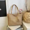 Bolso Tejido de Paja de Gran Capacidad para Mujer, Nuevo Estilo Verano 2026, Bolso de Playa Tejido con Borlas, Bolso de Hombro Tote para Vacaciones y Viajes