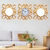 Decoración de Comedor Reloj de Pared Triple Moderno Simple Reloj de Pared para Sala de Estar Lujo Ligero Decoración de Pared para el Hogar Reloj de Decoración de Fondo Reloj Colgante