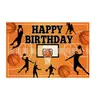 Fundo de aniversário temático de futebol transfronteiriço Banner Feliz Aniversário Decoração de festa Tapeçaria personalizada de fundo