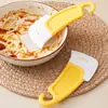 Raspador de silicone amarelo, ferramenta de limpeza para fogão de cozinha e fundo de panela, raspador macio, raspador resistente ao calor, utensílio de cozinha