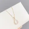 Colar de Pedra Olho de Gato para Mulheres, Corrente Clavicular de Zircônia, Presente para Melhor Amiga, Colar Banhado a Ouro Real, Presente para Melhor Amiga Banhado a Ouro 18K