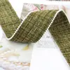 Cinta de tela a cuadros cepillada cinta con borde de perla lazo hecho a mano DIY tocado embalaje de caja de regalo corbata de flor