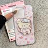 Pijama Fofa Xadrez Urso Adequada para Capa de Celular Apple 16Promax Suporte Magnético Iphone15 14 Coreano 13