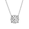 Cadena para Clavícula de Acero de Titanio con Estrella de Cuatro Puntas y Diamante Único Minimalista Zirconia Blanca Conservante del Color Joyería Lujo Ligero Gama Alta Brillante Collar de Alta Transparencia