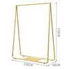 Luxo Leve Dourado Cabide de Prateleira de Loja de Roupas Femininas Cabide para Roupas ao Vivo Arara de Roupas de Chão Arara de Exposição para Loja de Roupas