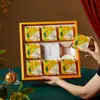 Caja de Empaque para Pasteles de Luna del Festival del Medio Otoño 2025 Piel de Hielo Huevo Flujo Yema Crujiente Bolsa de Regalo Caja Vacía Lista para la Venta