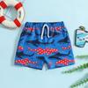 Traje de Baño Infantil Nuevo para Niños con Estampado de Tiburón Boxer Moda Dibujos Animados Playa Traje de Baño de Color para Aguas Termales