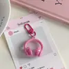 Chaveiro de Fone de Ouvido 3D ins Minimalista Doce Legal Pingente Exquisito Criativo Estilo Frio Decoração de Mochila Presente para Melhor Amiga