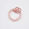 Llavero Creativo de Círculo Abierto con Pedrería Accesorios Personalizados DIY Anillo para Llavero Llave de Coche Simple Hebilla de Herradura Venta al por Mayor