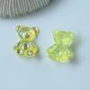 Pendientes de botón con forma de oso colorido y bonito de dibujos animados, para hacer uno mismo, funda para teléfono, colgante para bolso de mujer, colgante Aurora, material de joyería al por mayor