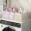 Estante de Almacenamiento de Líquido para Lavar Inodoro Balcón Estante de Almacenamiento de Piso para Detergente Cesta Encima de la Lavadora de Tambor