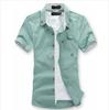 Camisa de manga corta para hombre, verano 2023, estilo coreano, corte entallado, informal, con estampado de setas pequeñas, manga corta, moda juvenil para hombre.