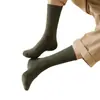 Calcetines Deportivos de Color Sólido para Hombre de Felpa Calientes de Invierno Calcetines de Toalla Deportes al Aire Libre Alta Elasticidad Felpa en la Planta del Pie Calcetines de Media Altura