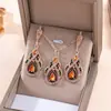Europa y Estados Unidos transfronterizo superventas estilo étnico retro collar de diamantes pendientes Halloween traje de joyería de lujo ligero