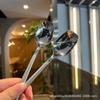 Atacado de fábrica colher lanterna estilo coreano cabo longo colher de sobremesa colher de sopa para casa restaurante aço inoxidável grau alimentício colher lanterna