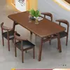 Conjunto de Mesa e Cadeiras para Refeições Fast Food Retangular Lanchonete Fast Food Hotel Catering Loja de Macarrão Refeitório Comercial Restaurante Mesa de Jantar