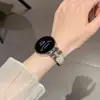 Correa de reloj de cuero con incrustaciones de diamantes adecuada para Huawei watch gt5 pro/4/watch5/gt6 Xiaomi S4 para mujer de 41 mm