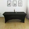 Funda Elástica para Mesa de 6 pies Transfronteriza para Bodas y Banquetes al Aire Libre en Hoteles, Funda de Poliéster para Mesa de Cóctel, Mantel Rectangular