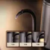 Bule manual para café com balança bico fino boca pequena doméstico com tampa cabo de madeira 400/600 ml bule para café