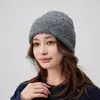 Chapéu Quente para Mulheres no Outono e Inverno Moda Colorido Pulôver Proteção para as Orelhas Chapéu de Lã Estilo Coreano Tendência à Prova de Vento e Frio Chapéu de Tricô