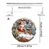 Castillo de Papá Noel Globo Colgante Acrílico Plano 2D Atmósfera Festiva Navideña Manualidades Colgantes