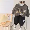 Conjunto de Primavera y Otoño para Niños, Ropa con Estampado de Letras Grandes para Niños, Ropa Casual Moderna Elegante para Bebés, Sudadera de Otoño Genial para Bebés